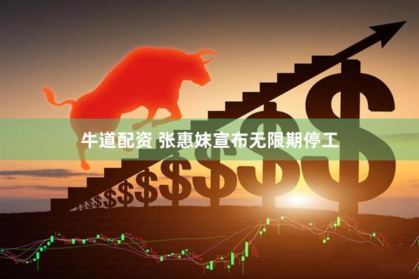 牛道配资 张惠妹宣布无限期停工