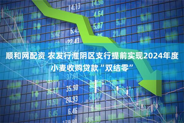 顺和网配资 农发行淮阴区支行提前实现2024年度小麦收购贷款“双结零”